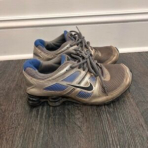 Nike Shox Turbo 11 Y2K Running Shoes Silver Blue Size 6Y